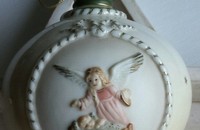 Nostalgie Weihnachtskugel Goebel Engel an der Wiege
