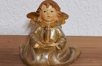 Engel gold-silber mit Kerze