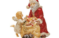 Goebel Santa Claus mit Geschenken und Engel