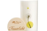 Allgäuer Heilkräuter-Kerze im Glas – Trauerlicht mit Karte Wiese