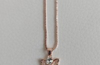 Schöne Halskette mit Engel Farbe gold-rosa