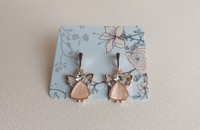 Schöne Ohrringe mit Engel Farbe gold-rosa