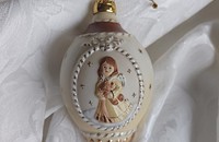 Nostalgie Weihnachtskugel Goebel Engel mit Bär