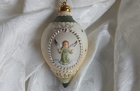 Nostalgie Weihnachtskugel Goebel Engel grün