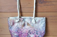 Grosse Schultertasche Engel mit Cello