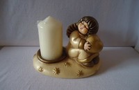 THUN Engel beige soft Gold sitzend mit Kerze