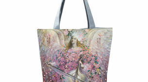 Schultertasche Engel mit Cello
