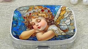 Pillendose kleiner Engel Tiffany